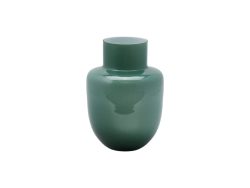 Edg Vase Glas Grün H: 31 cm Grün | Schubiger Möbel