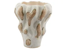 Edg Vase Mohnkapsel Weiss Caramel H: 42 cm  | Schubiger Möbel