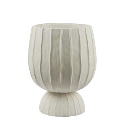 Edg Vase Abgerundet mit Fuss Weiss H: 45 cm  | Schubiger Möbel