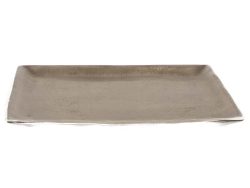 Decofinder Teller Aluminium Schwarz Silber D: 19 cm  | Schubiger Möbel