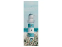 image LAND Bild Blauweisser Leuchtturm Blau | Schubiger Möbel