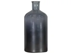 Decofinder Flasche Glas Metallsilber H: 28 cm  | Schubiger Möbel