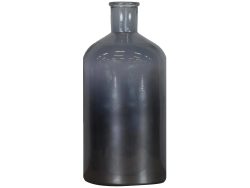 Decofinder Flasche Glas Metallsilber H: 28 cm  | Schubiger Möbel