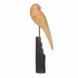 Decofinder Figur Vogel, Natur-Schwarz  | Schubiger Möbel