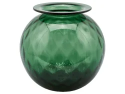 Edg Vase Optisches Glas Flaschengrün H: 24 cm  | Schubiger Möbel