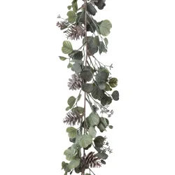 Gasper Kunstblumen Eukalyptus-Mixgirlande, Grau-Grün H: 175 cm  | Schubiger Möbel