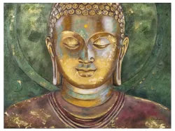image LAND Bild Goldener Buddha Gelb | Schubiger Möbel