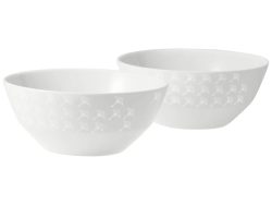 Joop Schalen Set à 2 Stk Faded Cornflower, Weiss Auf Weiss Weiss | Schubiger Möbel