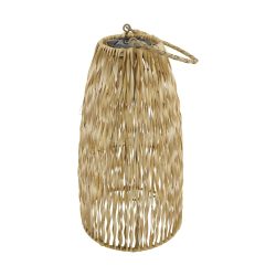 Decofinder Laterne Rattan, Natur-Schwarz  | Schubiger Möbel