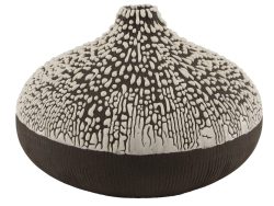 Decofinder Vase Keramik Schwarz Weiss H: 20 cm  | Schubiger Möbel