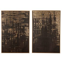 Gasper Bilder Wall Art Black Gold, Schwarz  | Schubiger Möbel