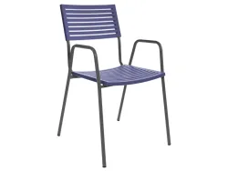 Schaffner Gartenstuhl Lamello m. Lehne Blau | Schubiger Möbel