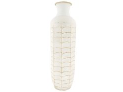 Decofinder Flasche Metall Creme H: 50 cm  | Schubiger Möbel