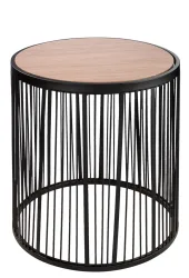 Gilde Beistelltisch Stripes, Schwarz H: 45 cm  | Schubiger Möbel