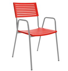 Schaffner Gartenstuhl Lamello m. Lehne Rot | Schubiger Möbel