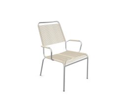 Schaffner Spaghetti-Salonsessel Rigi mit Armlehnen Feuerverzinkt Beige | Schubiger Möbel