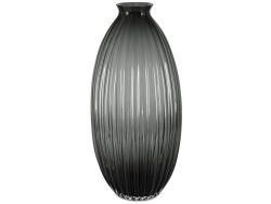 Abhika Vase Rauchglas H: 25 cm Transparent | Schubiger Möbel