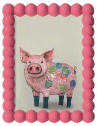 image LAND Gemälde Pink Pig  | Schubiger Möbel