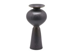 Edg Vase Keramik Schwarz H: 39 cm Schwarz | Schubiger Möbel