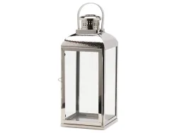 Edg Laterne Metall Silber H: 60 cm Grau | Schubiger Möbel