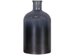 Decofinder Flasche Glas Metallsilber H: 22 cm  | Schubiger Möbel
