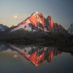 image LAND Canvas Bergpanorama mit See in Abendstimmung  | Schubiger Möbel