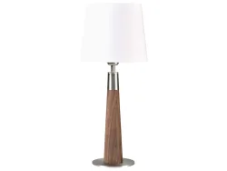 HerzBlut Hockerlampe Chios Nussbaum Holzfarbig | Schubiger Möbel
