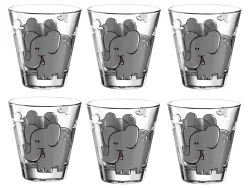 Alltron Trinkglas Für Kinder Bambini Elefant 215 ml, 6 Stück Transparent | Schubiger Möbel