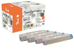 Peach O4348/69 4 Toner (bk, c/m/y) ersetzt OKI 43698501 für z.B. OKI C 8600 CDTN, OKI C 8600 DN, OKI C 8600 DTN, OKI C 8600 N, OKI C 8600