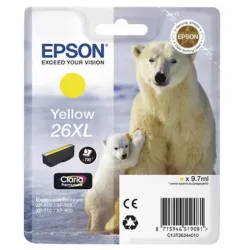 Epson E26XLy Druckerpatronen XL ye - Epson No. 26XL y, C13T26344010 für z.B. Epson Expression Premium XP -510, Epson Expression Premium XP -520