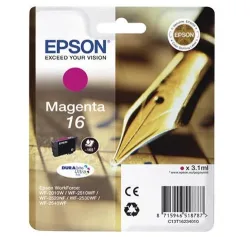 Epson E16m Druckerpatronen ma - Epson No. 16 m, C13T16234010 für z.B. Epson WorkForce WF -2010 W, Epson WorkForce WF -2500