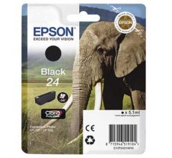 Epson E24bk Druckerpatronen bk - Epson No. 24 bk, C13T24214010 für z.B. Epson Expression Photo XP -55, Epson Expression Photo XP -750