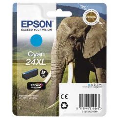 Epson E24XLc Druckerpatronen XL cy - Epson No. 24XL c, C13T24324010 für z.B. Epson Expression Photo XP -55, Epson Expression Photo XP -750