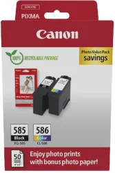 Canon C585/586/595 Druckerpatronen (bk, c, m, y) - Canon PG585/CL586, 6205C004 für z.B. Canon Pixma TS 7650 i, Canon Pixma TS 7750 i