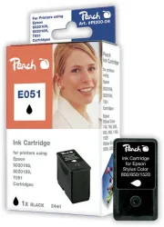 Peach E51 BK Druckerpatrone bk ersetzt Epson T051BK, S020189, C13T05114210 für z.B. Epson Machjet 600 C, Epson Machjet 930 C, Epson MJ 600 C