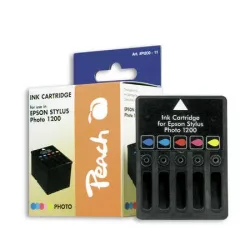Peach E01011 C Druckerpatrone col ersetzt Epson T001011C für z.B. Epson Stylus Photo 1200
