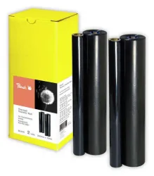 2 Peach Thermal Transfer Rollen ersetzt Panasonic KX-FA136X
