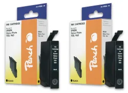 Peach E331 BK 2 Druckerpatronen 2*bk ersetzt Epson T0331BK*2, C13T03314010 für z.B. Epson Stylus Photo 950, Epson Stylus Photo 960