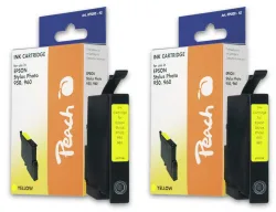 Peach E334 Y 2 Druckerpatronen 2*ye ersetzt Epson T0334Y*2, C13T03344010 für z.B. Epson Stylus Photo 950, Epson Stylus Photo 960