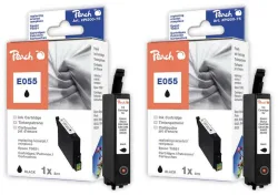 Peach E551 bk 2 Druckerpatronen 2*bk ersetzt Epson T0551 bk*2, C13T05514010 für z.B. Epson Stylus Photo R 240, Epson Stylus Photo R 245