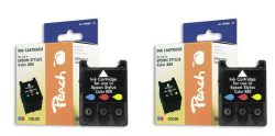 Peach E20 C 2 Druckerpatronen 2*col ersetzt Epson T020C*2, C13T02040110 für z.B. Epson Stylus Color 8 Cube, Epson Stylus Color 880