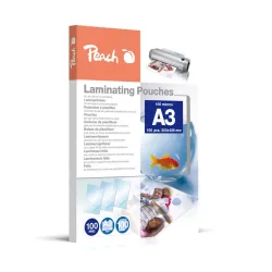 Peach 100 x A3 Laminierfolien, 100 mic, glänzend