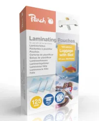 Peach 100 x Gepäckanhänger Laminierfolien, 125mic, glänzend