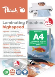 Peach 100 x A4 HighSpeed Laminierfolien, 80 mic, express