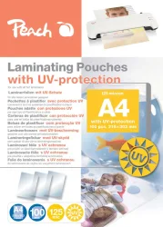 Peach 100 x A4 Laminierfolien, 125 mic, mit UV-Schutz