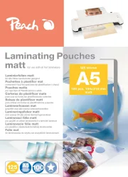 Peach 100 x A5 Laminierfolien, 125 mic, matt