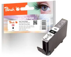 Peach C6 BK Druckerpatrone bk ersetzt Canon BCI-6BK, 4705A002 für z.B. Canon BJ 535 PD, Canon BJ 895 PD, Canon BJC 8200, Canon BJF 9000, Canon I 860
