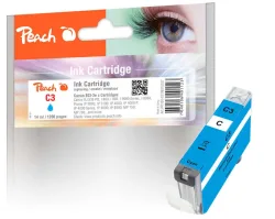 Peach C3 eC Druckerpatrone cy ersetzt Canon BCI-3eC, 4480A002 für z.B. Canon BJ 535 PD, Canon BJ 895 PD, Canon BJC 8200, Canon BJF 9000, Canon I 560
