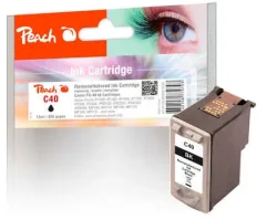 Peach C40 BK Druckkopf bk ersetzt Canon PG-40BK, 0615B001 für z.B. Canon Fax JX 200, Canon Fax JX 210 P, Canon Fax JX 500, Canon Fax JX 510 P