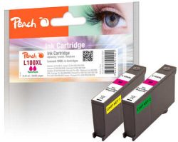 Peach Doppelpack 2 Tintenpatronen magenta kompatibel zu Lexmark No. 100XL, 14N1094